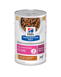 HILL'S Prescription Diet Canine Gastrointestinal Biome Digestive Care Stew s kuracím mäsom a mrkvou 6x354 g v konzerve