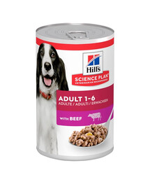 HILL'S Science Plan Canine Adult Beef 6x370 g pre dospelých psov s hovädzím mäsom