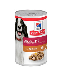 HILL'S Science Plan Canine Adult Turkey 24x370 g pre dospelých psov s morčacím mäsom
