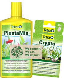 TETRA hnojivo pre akváriové rastliny PlantaMin 500 ml + Crypto 10 tabliet hnojivo pre rastliny a korene ZADARMO