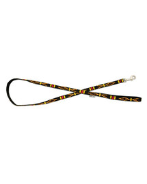 BARRY KING Vodítko pre psa s etnickým vzorom 10mm/120cm čierne