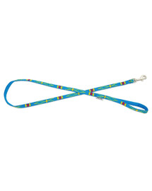 BARRY KING Vodítko pre psa s etnickým vzorom 10mm/120cm modré
