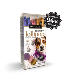 DR MALOU Lollipop Mixed Flavor Lízanky lyofilizované mäsové pre psov 48g (6 ks)
