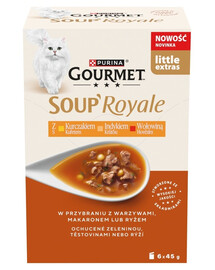 GOURMET Gold Chunks v omáčke 96x85g s hovädzím mäsom, lososom a kuracím mäsom, morčacím mäsom a kačacím mäsom, kuracím mäsom a pečeňou, mokré krmivo pre mačky