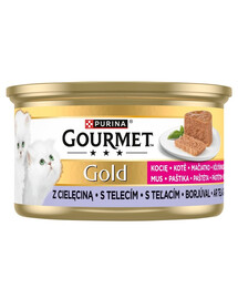 Gold Kitten Mus z cielęciną 85g mokra karma dla kociąt