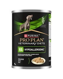 PURINA PRO PLAN Veterinary Diets Canine HA Hypoallergenic 400g na intolerancie potravín, mokrá strava pre dospelých psov a šteniat
