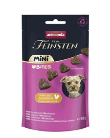 ANIMONDA Vom Feinsten Mini Bites kuracie s artičokmi 50g maškrty pre malé psy