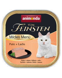 ANIMONDA Vom Feinsten Mild Menue paštéta s morčacím mäsom a lososom 100g pre mačky