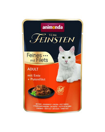 ANIMONDA Vom Feinsten Fines mit Filets Adult Kačica a filet z moriaka 85g mokrá strava pre mačky
