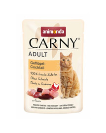 ANIMONDA Carny Adult Pouch Koktail z hydinového mäsa 85g mokrá strava pre mačky