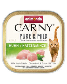 ANIMONDA Carny Pure & Mild kuracie mäso a mačacia mäta 100g mokré krmivo pre mačky