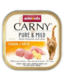 ANIMONDA Carny Pure & Mild kuracie a syrové mokré krmivo pre mačky 100g