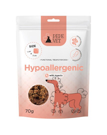 PAKA ZWIERZAKA PEPE Vet Funkčné pochúťky Hypoallergenic Insect 70g pochúťky pre citlivé psy