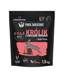 PAKA ZWIERZAKA Králik s lesnými plodmi L 1,5 kg suché krmivo pre veľkých psov