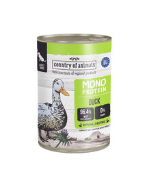COUNTRY OF ANIMALS Dog Monoprotein Duck 400g kačica, konzerva pre psov