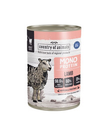COUNTRY OF ANIMALS Cat Monoprotein Lamb 400g jahňacina, konzerva pre mačky