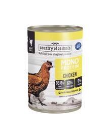 COUNTRY OF ANIMALS Cat Monoprotein Chicken 400g kurča, konzerva pre mačky