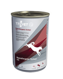 TROVET Hypoallergenic TPD Turkey 400 g mokré krmivo pre psov s morčacím mäsom