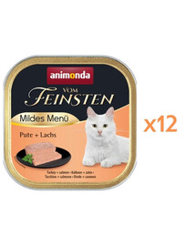 ANIMONDA Vom Feinsten Mild Menue paštéta s morčacím mäsom a lososom 12x100g pre mačky