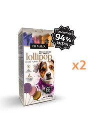 DR MALOU Lollipop Mixed Flavor Liofilizované mäsové lízanky pre psov 2x48g (6 ks)