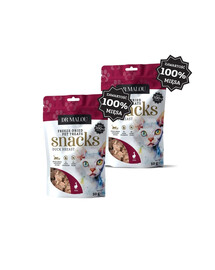 DR MALOU Mäsové kocky 100% lyofilizovanej kačacej prsnej 2x50g maškrty pre mačky