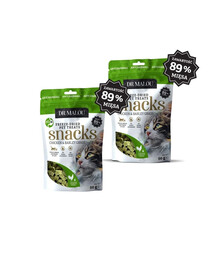 DR MALOU Kostky s kuracím mäsom a jačmennou trávou 2x50g maškrty pre mačky