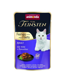 ANIMONDA Vom Feinsten Fines s filety Dospelí Divina a filet z morčacie 85g mokrá strava pre mačky