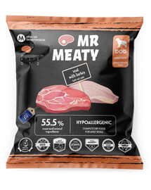 MR MEATY Veal with Turkey M 50g teľacie mäso s morčacím mäsom, suché krmivo pre psov