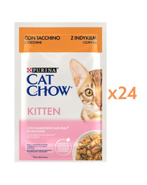 PURINA Cat Chow Kitten s cukinou v želé 24x85g mokrá strava pre mačiatka