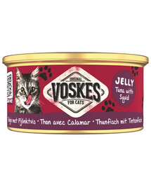 VOSKES Jelly Tuna with Squid 85 g tuniak s kalmármi v želé, doplnková strava pre mačky