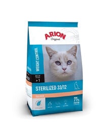 ARION Original Sterilized 33/12 Salmon 300 g losos, suché krmivo pre mačky po sterilizácii