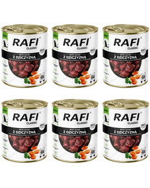 RAFI Classic s divinou 6x800 g mokré krmivo pre psov