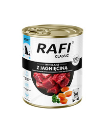 RAFI Classic s jahňacím mäsom 800 g mokré krmivo pre psov