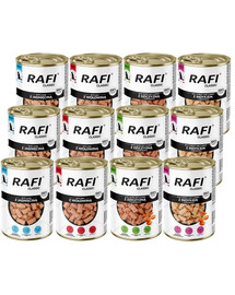 RAFI Classic Mix chutí v omáčke 12x1240 g mokré krmivo pre psov všetkých plemien