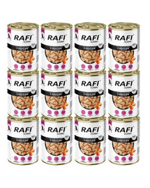 RAFI Classic Morčacie mäso s mrkvou v omáčke 12x1240 g mokré krmivo pre psov všetkých plemien