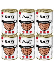 RAFI Classic hovädzie v omáčke 6x1240 g mokré krmivo pre psov všetkých plemien