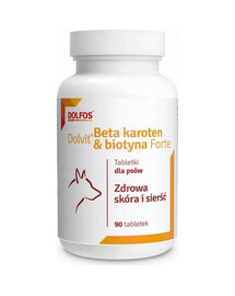 DOLFOS Dolvit Beta Karoten & Biotyna Forte 90 tbl. preparát na zdravú srsť a pokožku pre psov