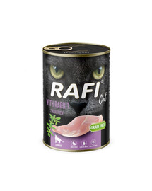 RAFI Cat Adult s králikom 400 g vlhké krmivo pre sterilizované mačky