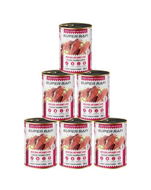 SUPER RAFI z cielęciną i wątróbką z królika 6x400 g mokra karma dla psa