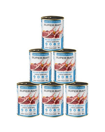 SUPER RAFI z jagnięciną i sercami indyka 6x400 g mokra karma dla psa