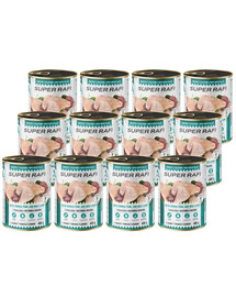 SUPER RAFI z perliczką i wątróbką wołową 12x400 g mokra karma dla psa