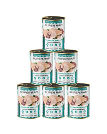 SUPER RAFI z perliczką i wątróbką wołową 6x400 g mokra karma dla psa