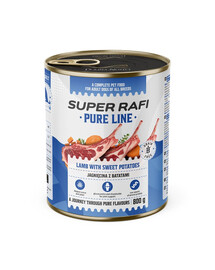 SUPER RAFI Pure Line jahňacina s batatmi 800g konzerva pre psa