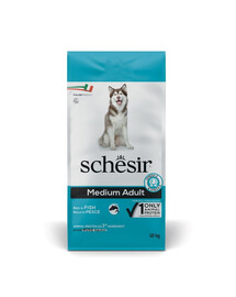 SCHESIR Original Medium Adult Fish 12 kg suché krmivo pre dospelých psov stredných plemien