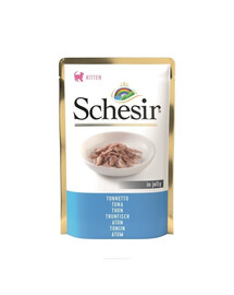 SCHESIR Tuniakové mokré krmivo pre mačiatka 12x85 g