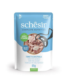 SCHESIR Tuniak s morským vlkom v želé pre mačky 12x85 g