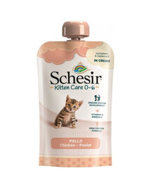 SCHESIR Kitten Care pasta z kuracím mäsom 150 g mokrá strava pre mačiatka