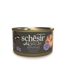 SCHESIR After Dark Kurací v kačacom vývare 80 g mokré krmivo pre mačky