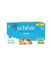 SCHESIR Tuniak v želé 6x50 g mokré krmivo pre mačky