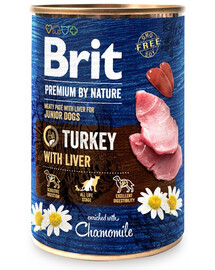 BRIT Premium By Nature Junior Turkey&Liver 400g prírodné krmivo pre šteňatá z morky a pečene